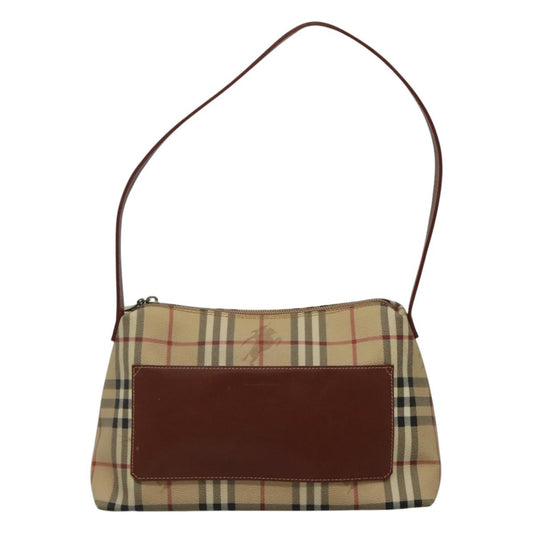 Burberry Haymarket Shoulder Bag Canvas Beige Shoulder Bag 6