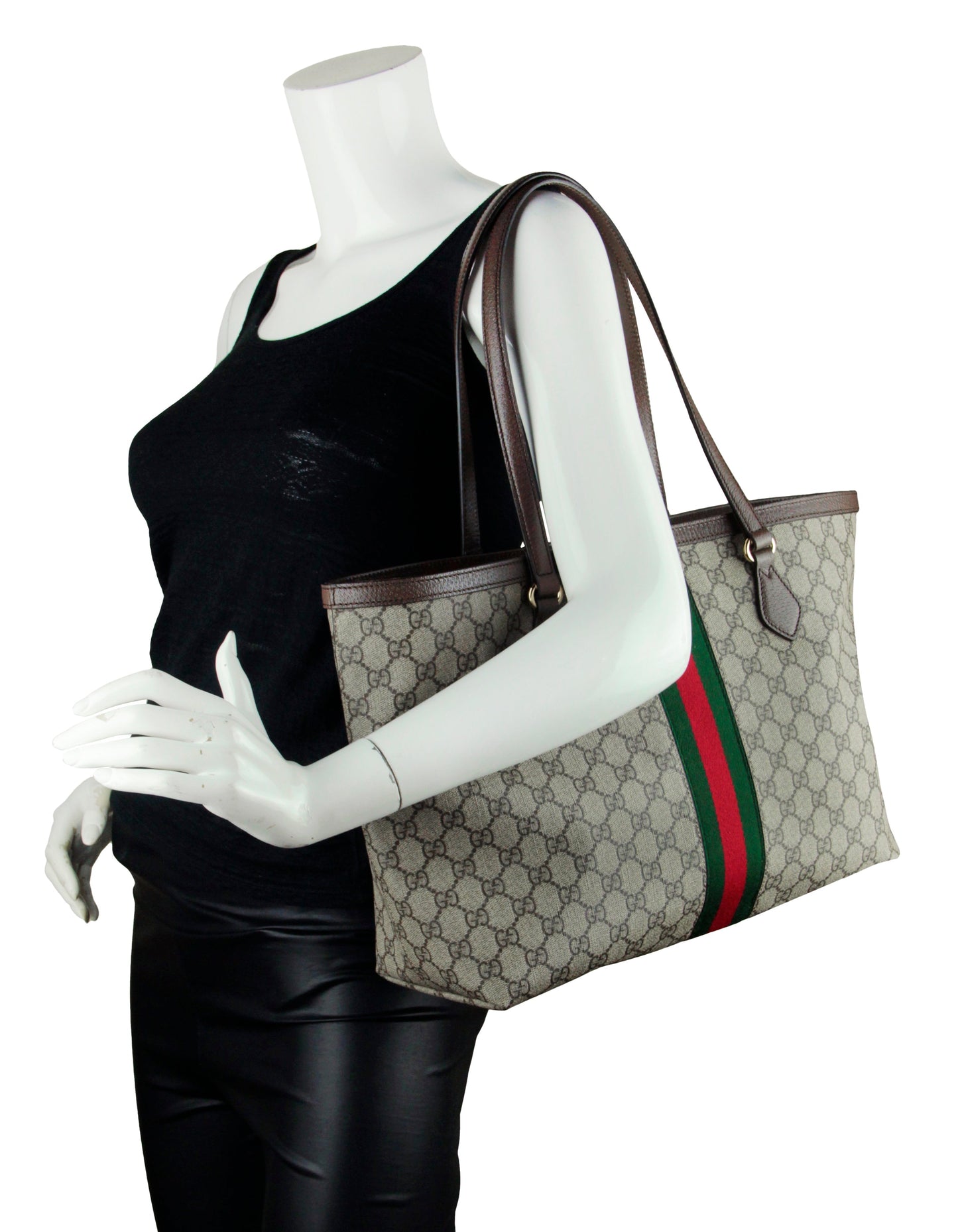 Gucci Monogram Canvas Supreme Ophidia GG Medium Tote Bag