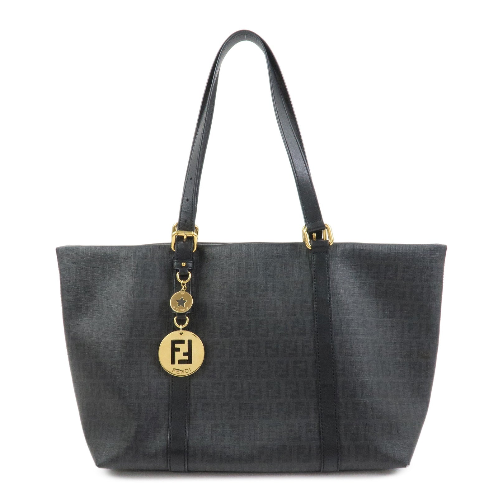 Tote Bag Zucchino PVC Shoulder Bag Leather Black