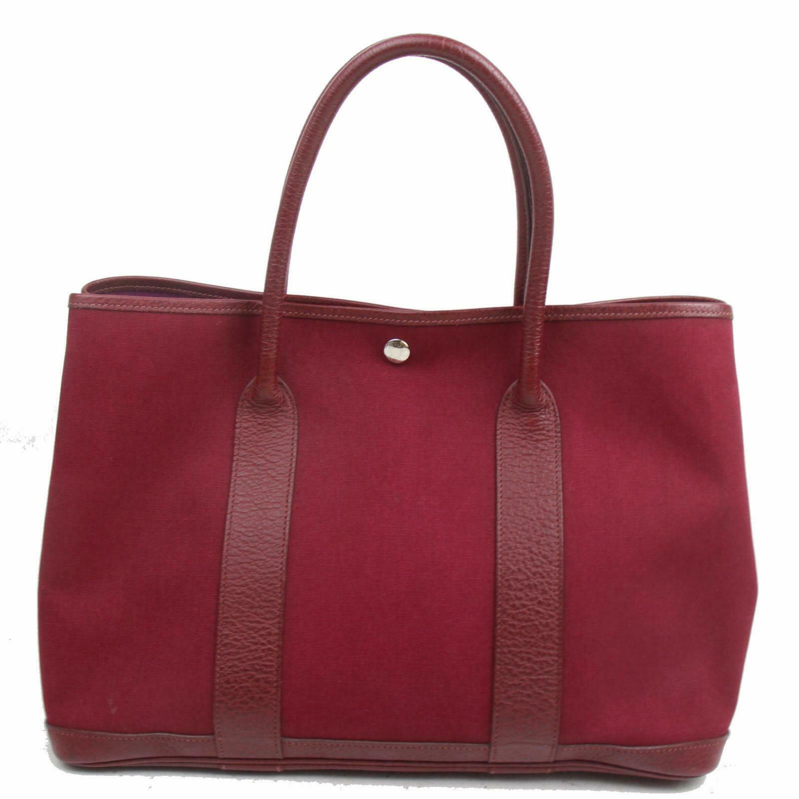 Hermes Luxury Tote Bag Garden Party Pm (Shc Canvas Red