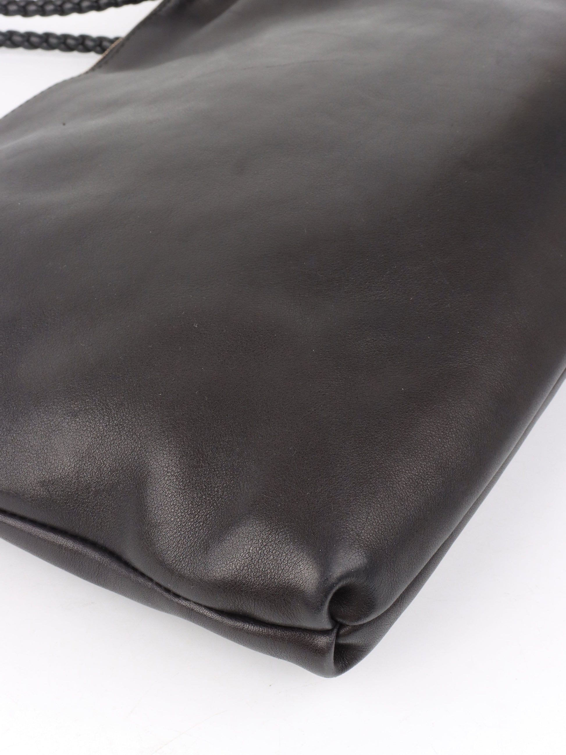 Gucci Black Leather Tote.