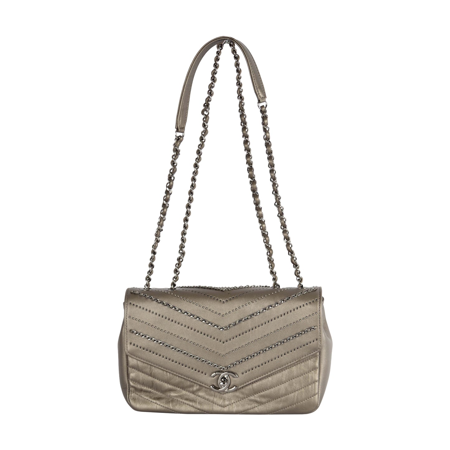 Chanel Chanel Embelished 'Chain Sequins' Chevron New Bag
