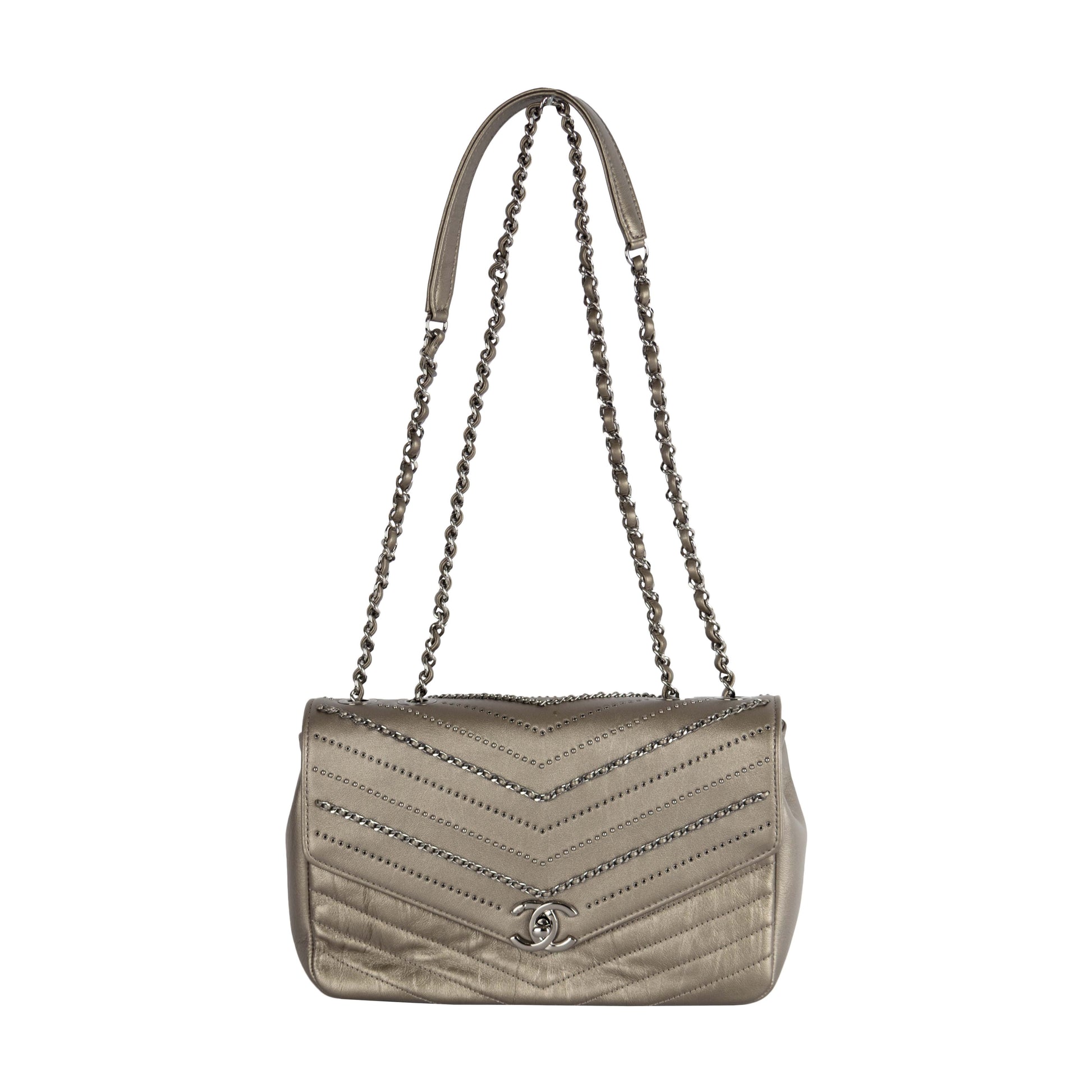 Chanel Chanel Embelished 'Chain Sequins' Chevron New Bag