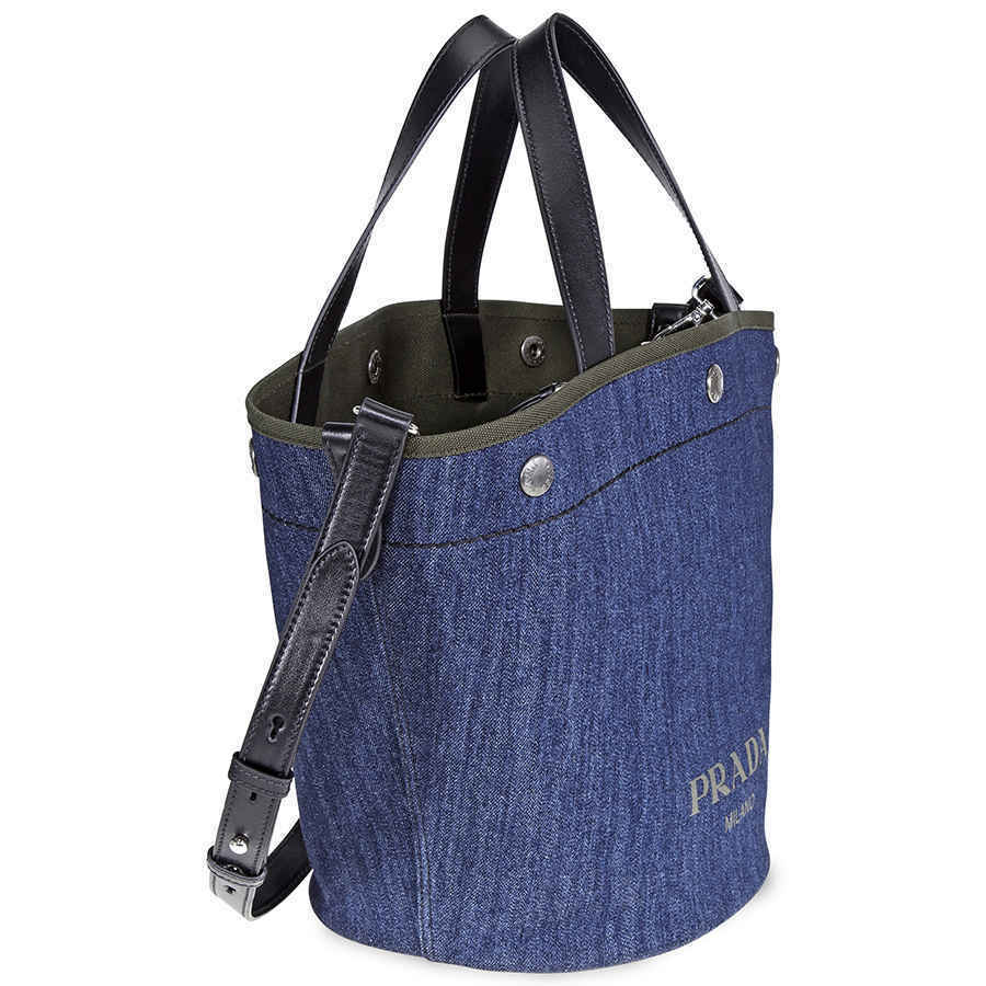 Prada And Tote Bag Camouflage 1Bg244 2Bbv F0Yfs Ooo Leather Blue Green