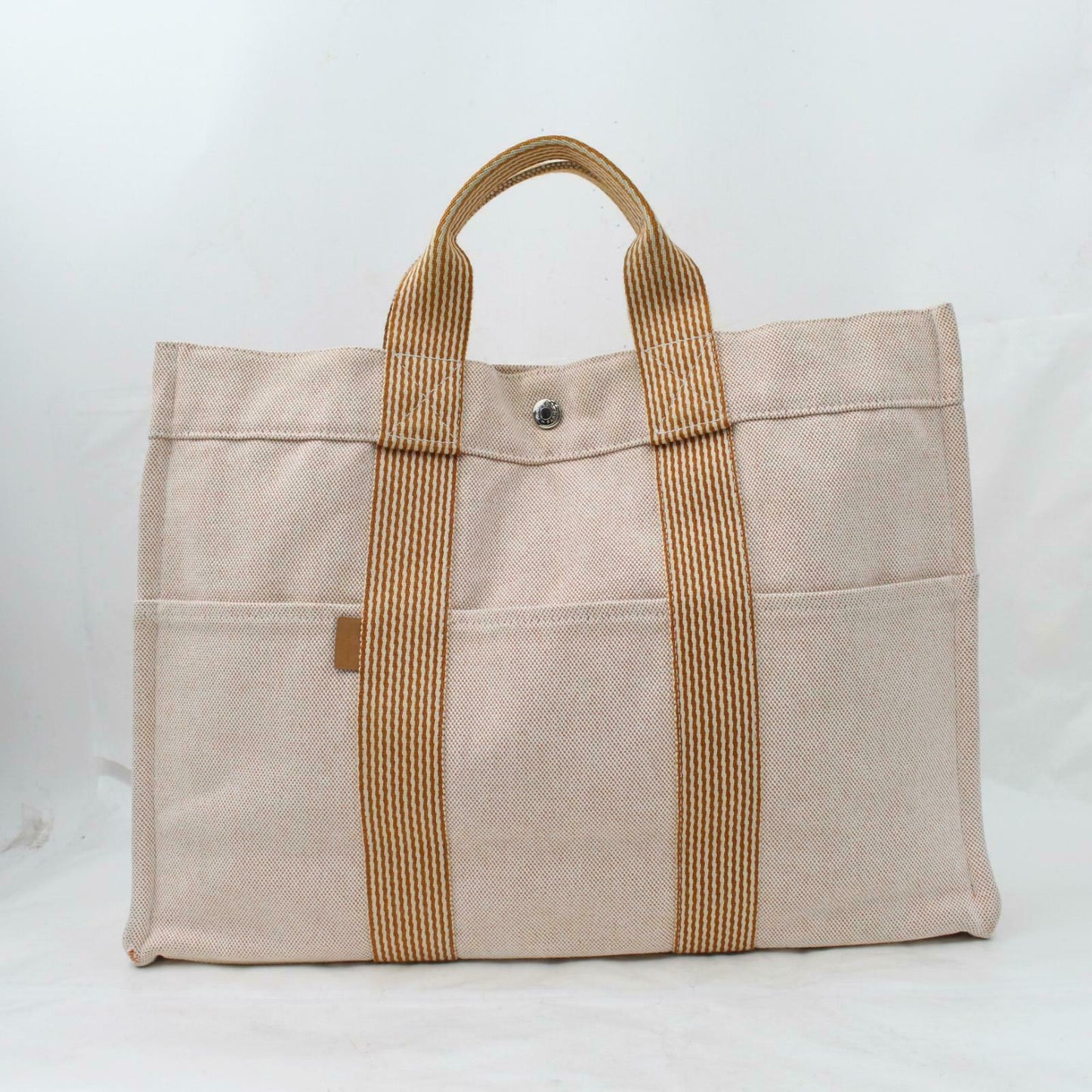 Hermes Luxury Tote Bag New Fourre Tout Tote Canvas Beige