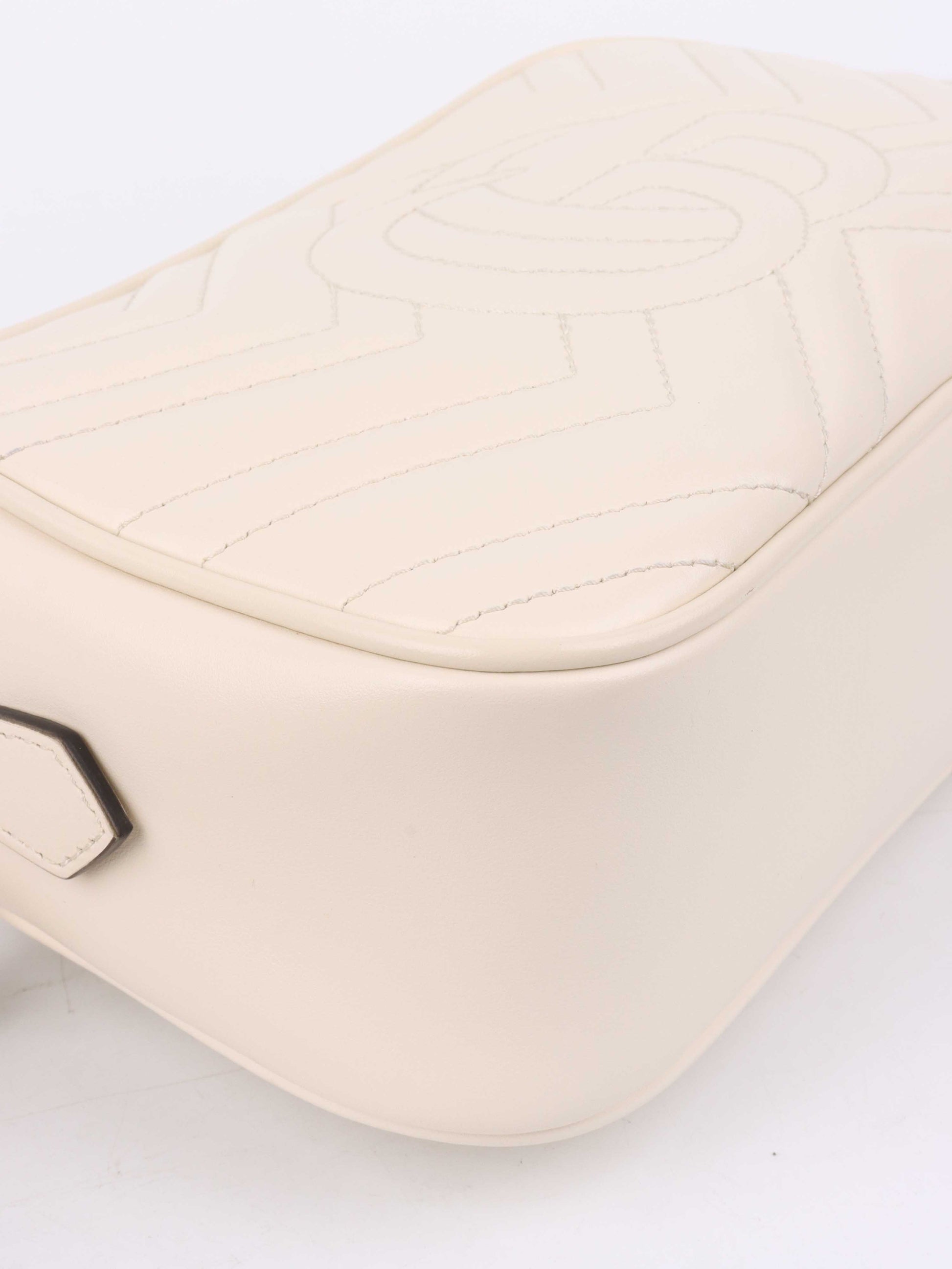 Gucci Small White Marmont Camera Bag
