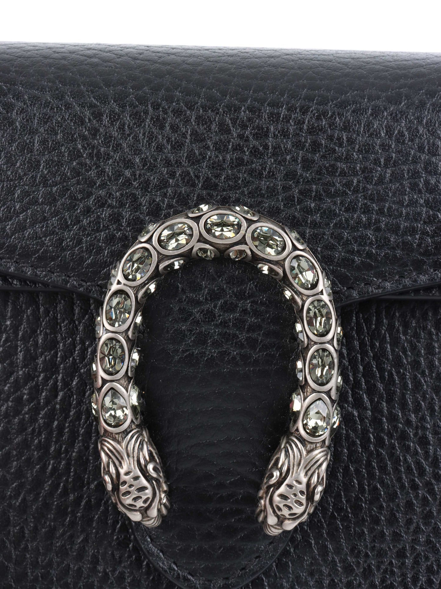 Gucci Black Super Mini Dionysus Bag.