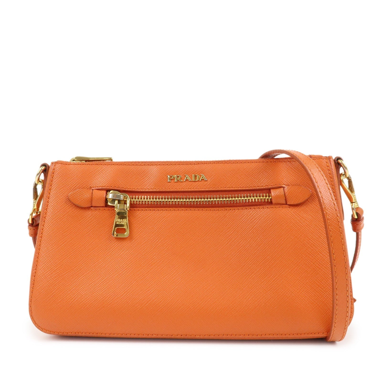 Crossbody Bag Shoulder Bag Leather Orange Logo