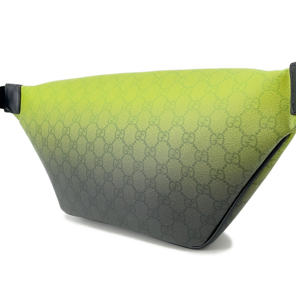 GUCCI Chroma Large Belt Bag Light Green/Black835810 GG Supreme Leather