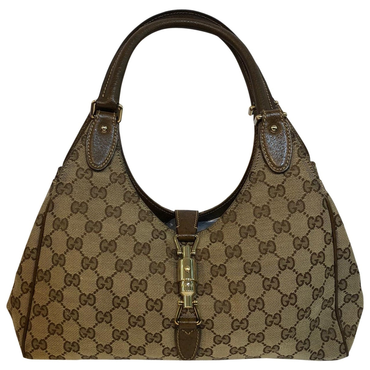 Gucci jackie brown cloth handbag