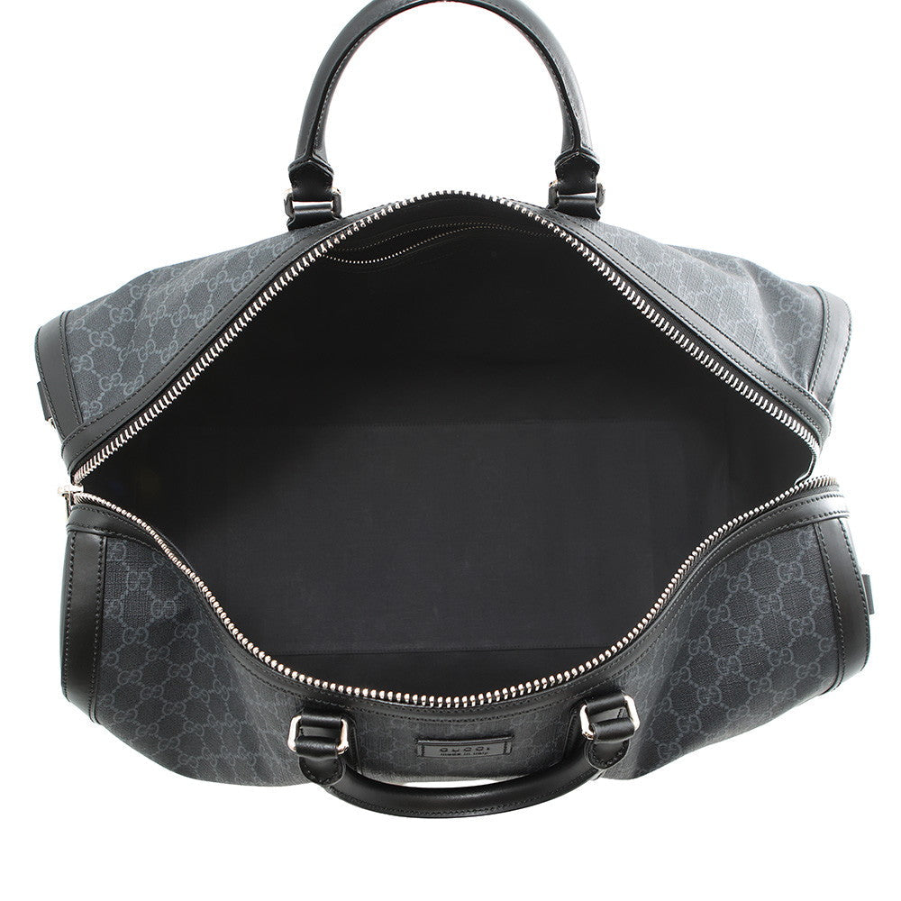 GUCCI GGBlack Carry-On Duffle Bag Black478323 GG Supreme Leather