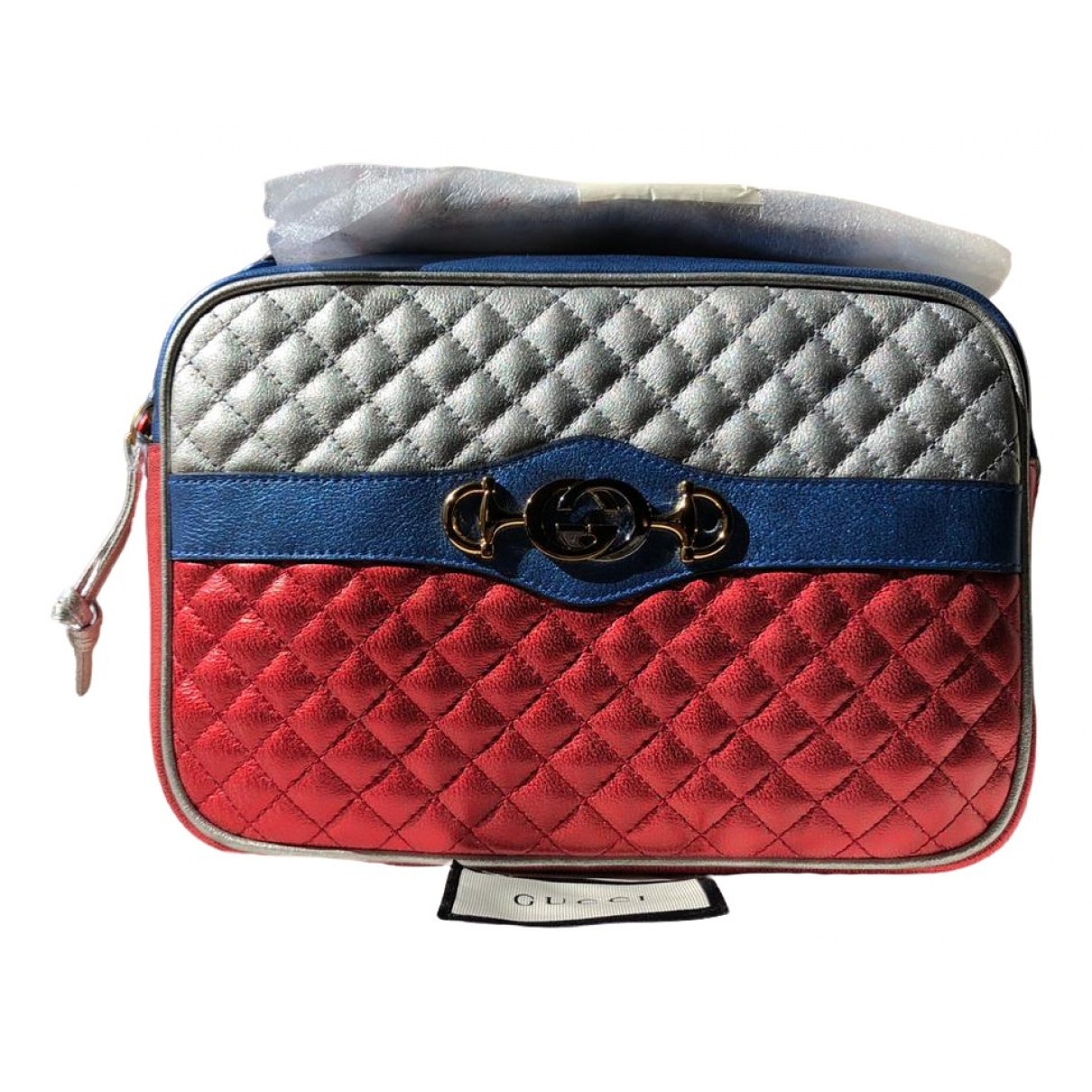 Gucci laminated multicolour leather handbag