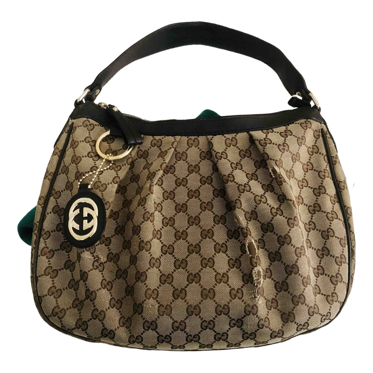Gucci sukey beige cloth handbag