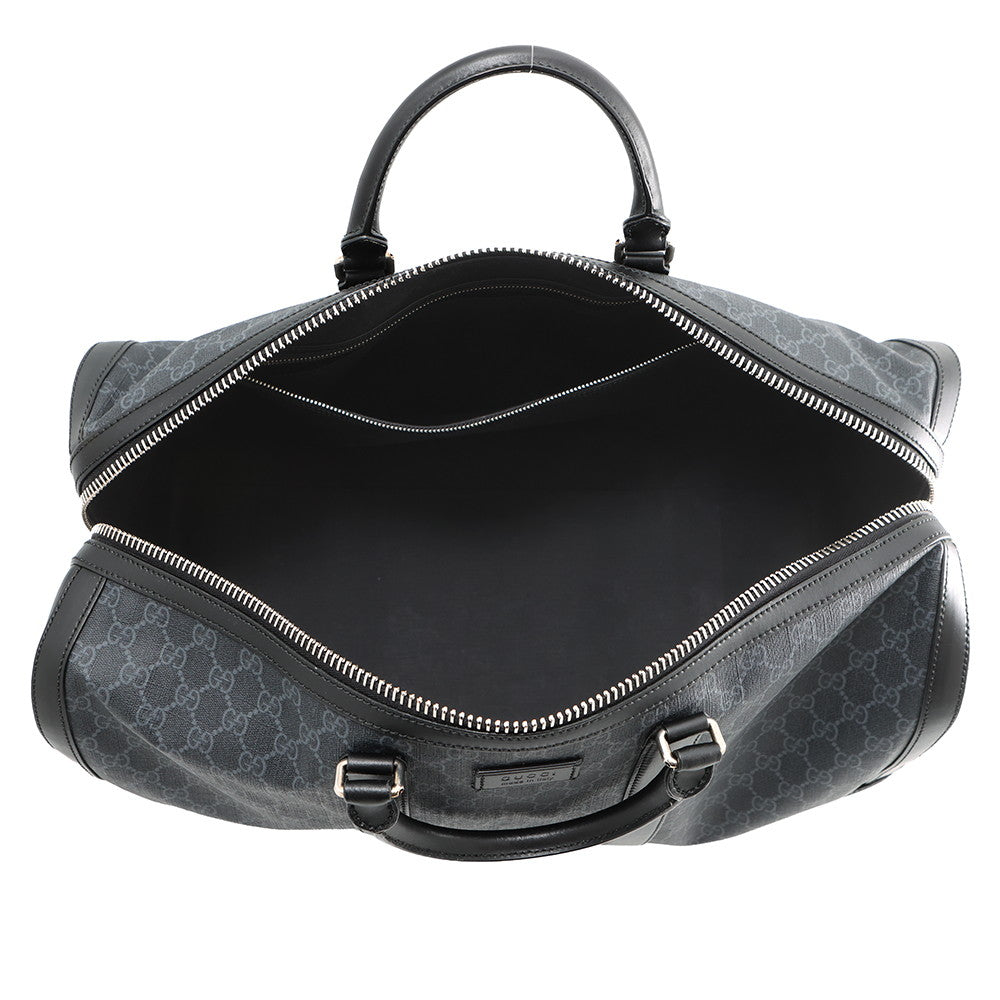 GUCCI GG Supreme Travel Bag Black/Gray478323 GG Supreme Leather