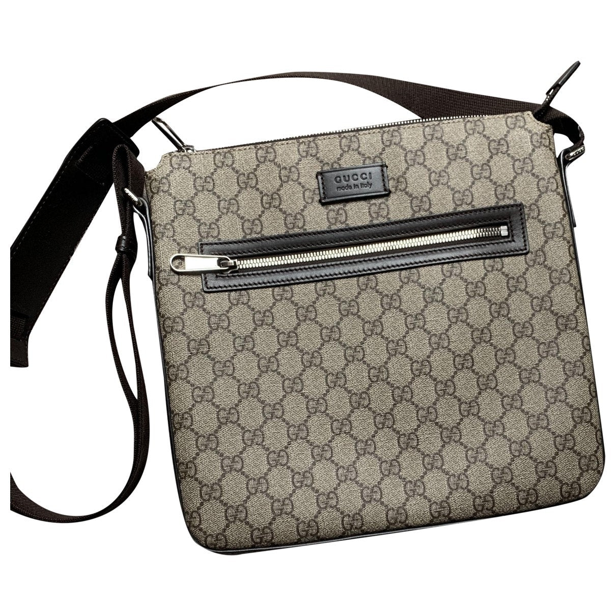 Gucci brown plastic bag