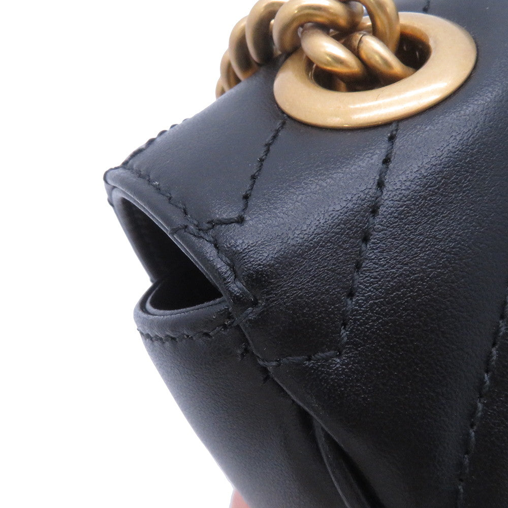 GUCCI GG Marmont ChainShoulder Bag Black443497 Leather