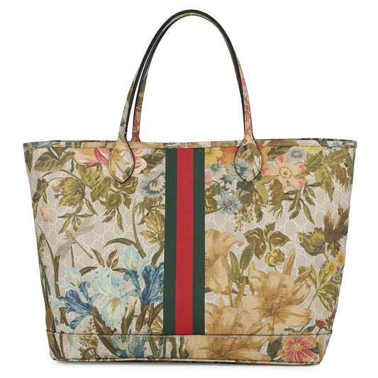 GUCCI Flora Ophidia Tote Bag Multicolor726755 GG Supreme Size Large