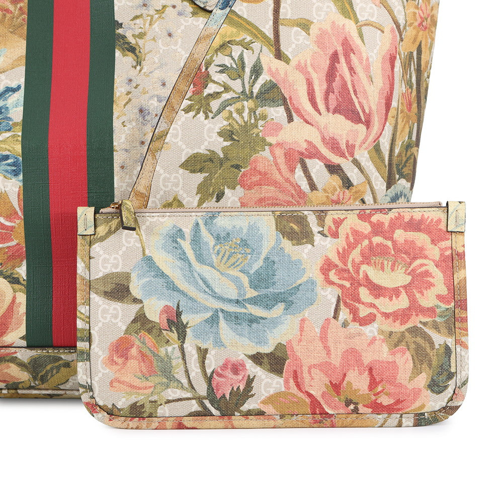 GUCCI Flora Ophidia Tote Bag Multicolor726755 GG Supreme Size Large
