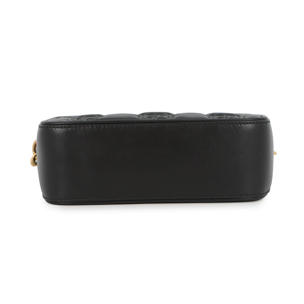 GUCCI GGMatelasse Shoulder Bag Black702234 Leather