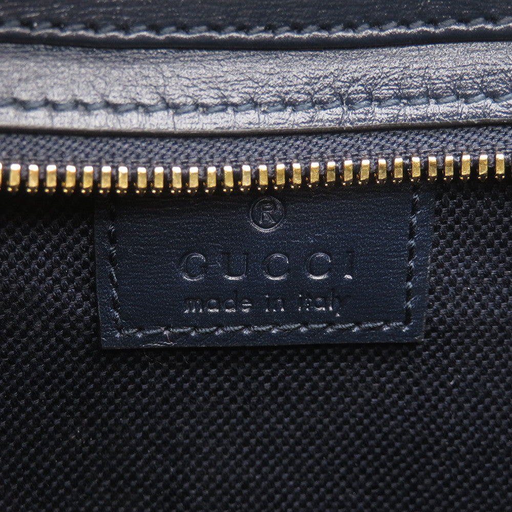 GUCCI Moonside Shoulder Bag Beige/Navy786015 GG Canvas Leather