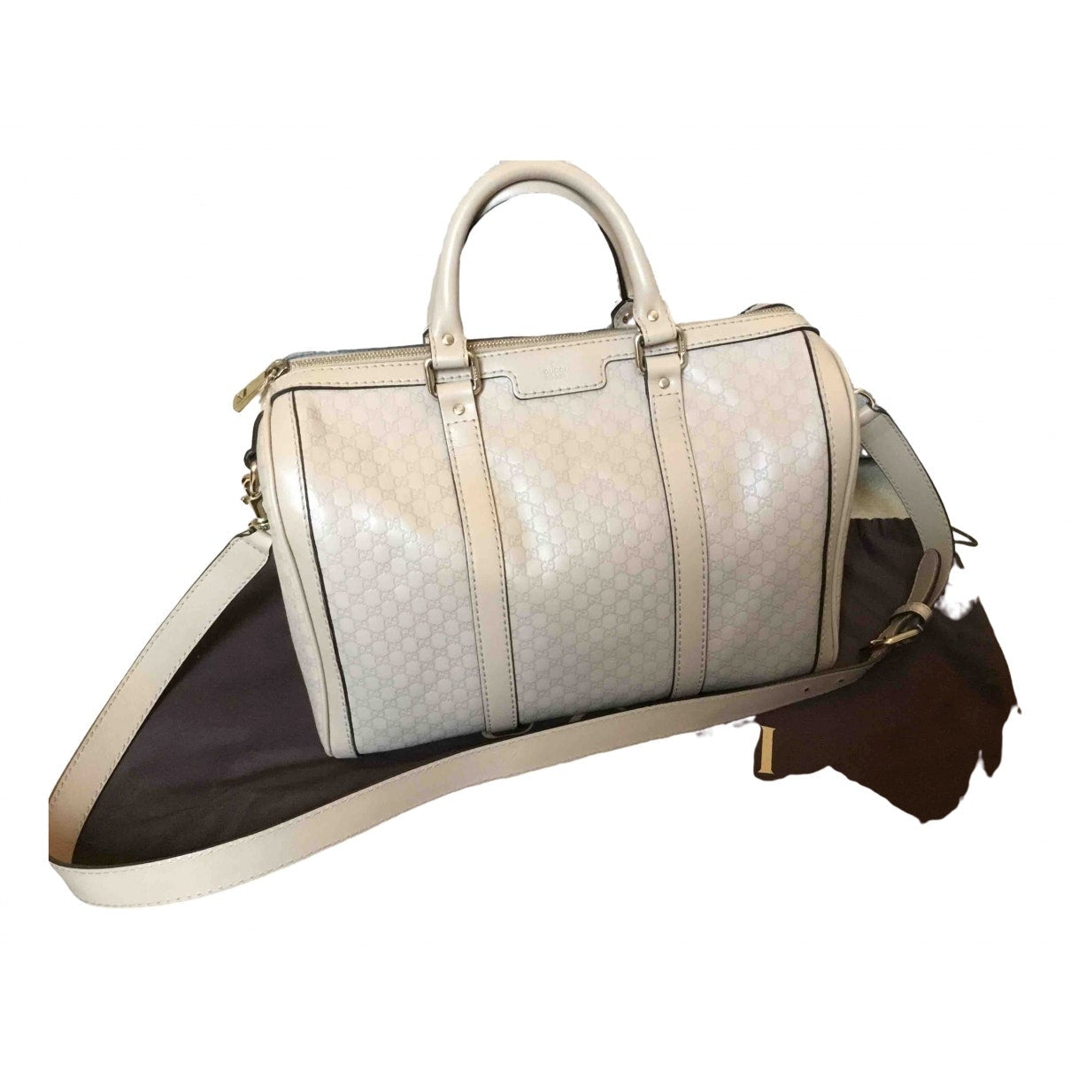 Gucci boston beige leather handbag