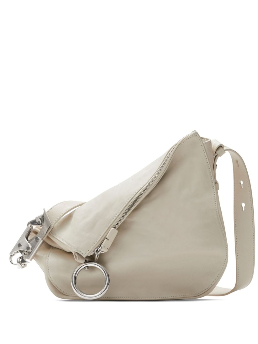Burberry Women Knight Shoulder Bag Leather Small Womens Bags White