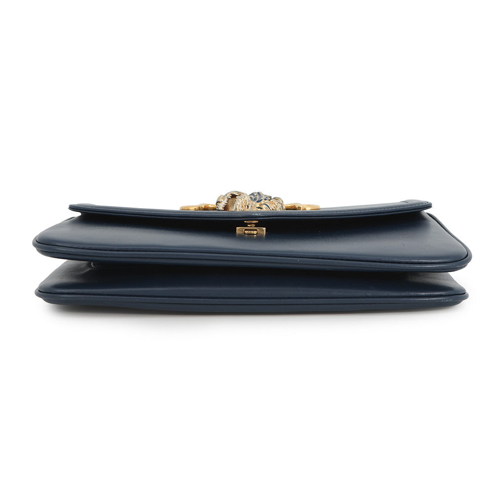 GUCCI Raja ChainShoulder Navy537241 Leather Size Medium