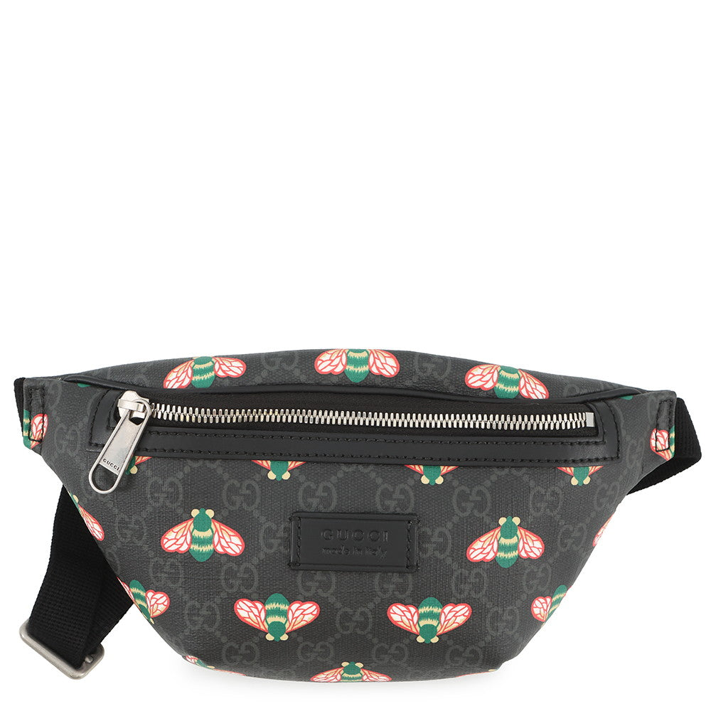 GUCCI GG Supreme Crossbody Bag Bee Black675181 GG Supreme