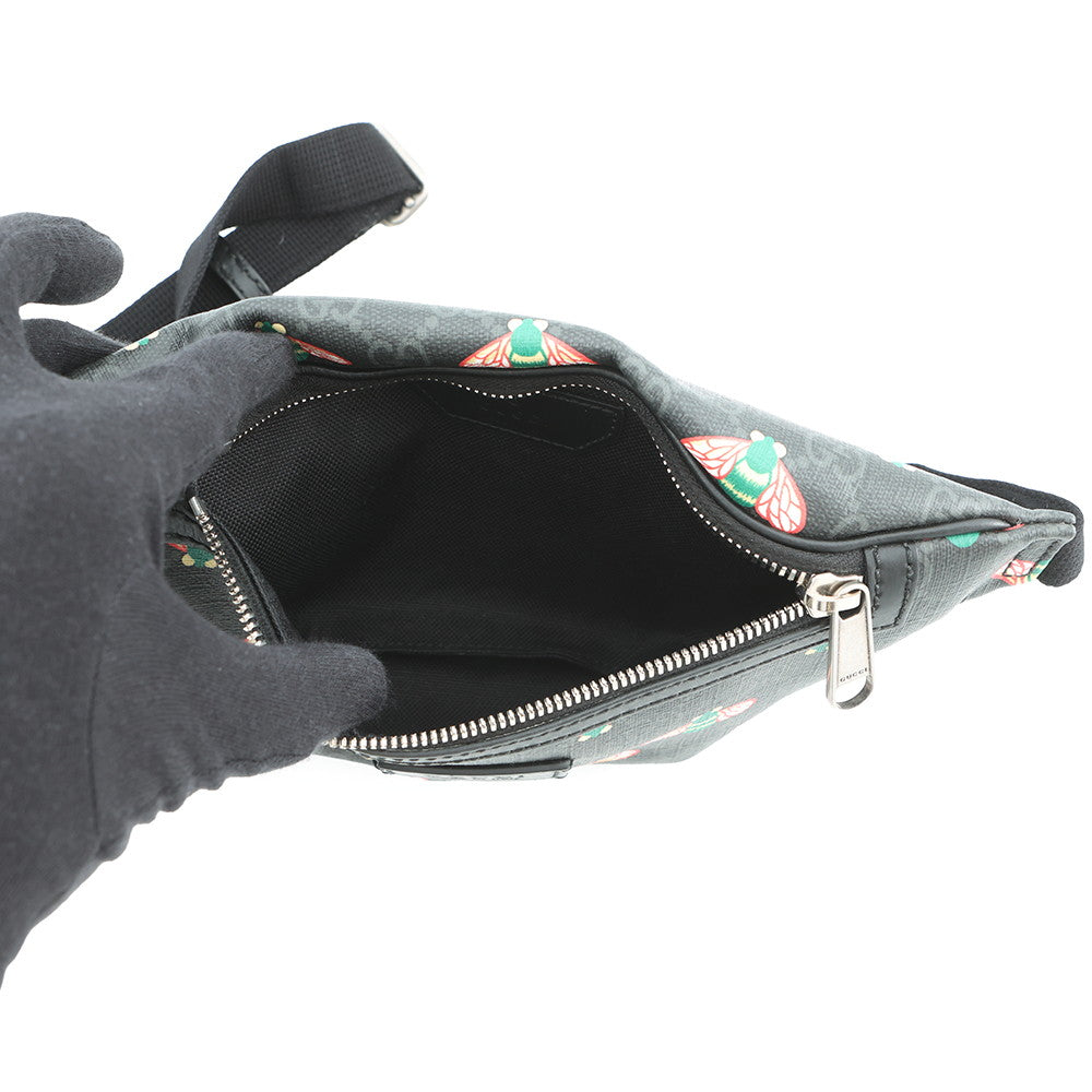 GUCCI GG Supreme Crossbody Bag Bee Black675181 GG Supreme
