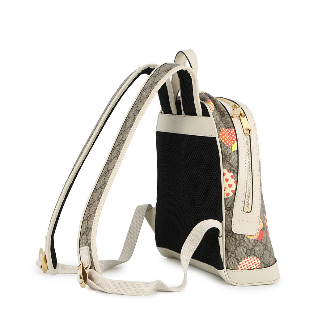 GUCCI GG Supreme Backpack Apple Beige/Ivory552884 GG Supreme Leather