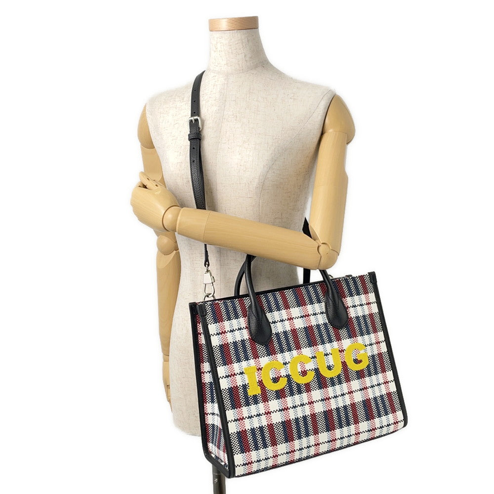GUCCI Embroidery Tote Bag Multicolor659983 Canvas Leather
