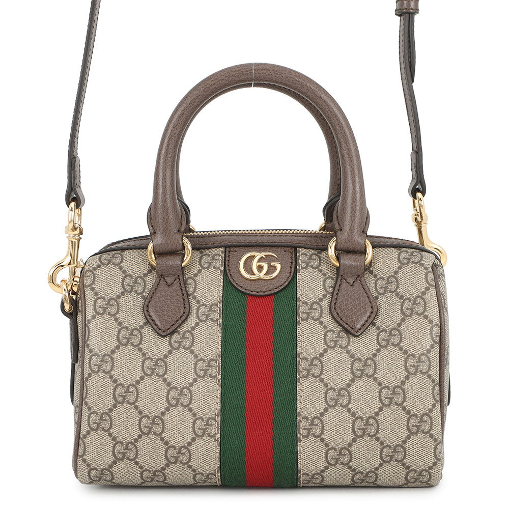 GUCCI Ophidia GG Supreme Travel Bag Beige/Brown772053 GG Supreme Leather Size Small