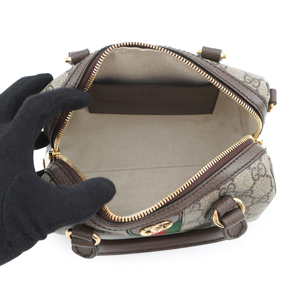 GUCCI Ophidia GG Supreme Travel Bag Beige/Brown772053 GG Supreme Leather Size Small
