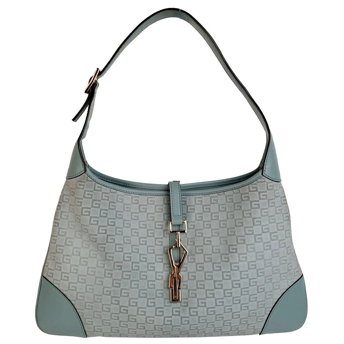 Gucci jackie blue suede handbag