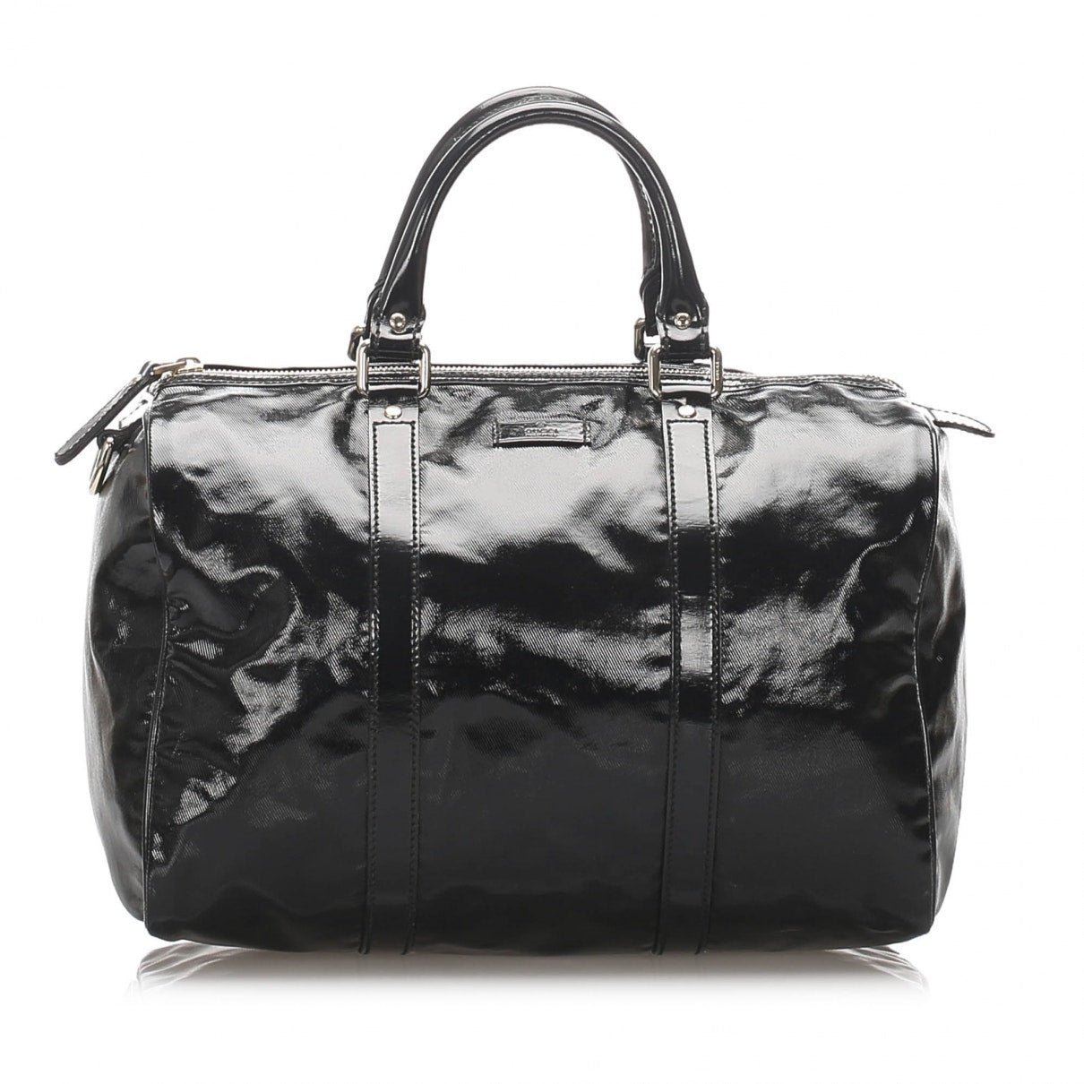 Gucci boston black cloth travel bag