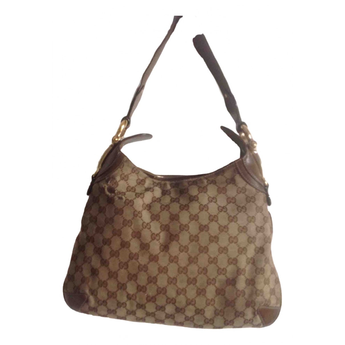 Gucci dÃ´me brown cloth handbag