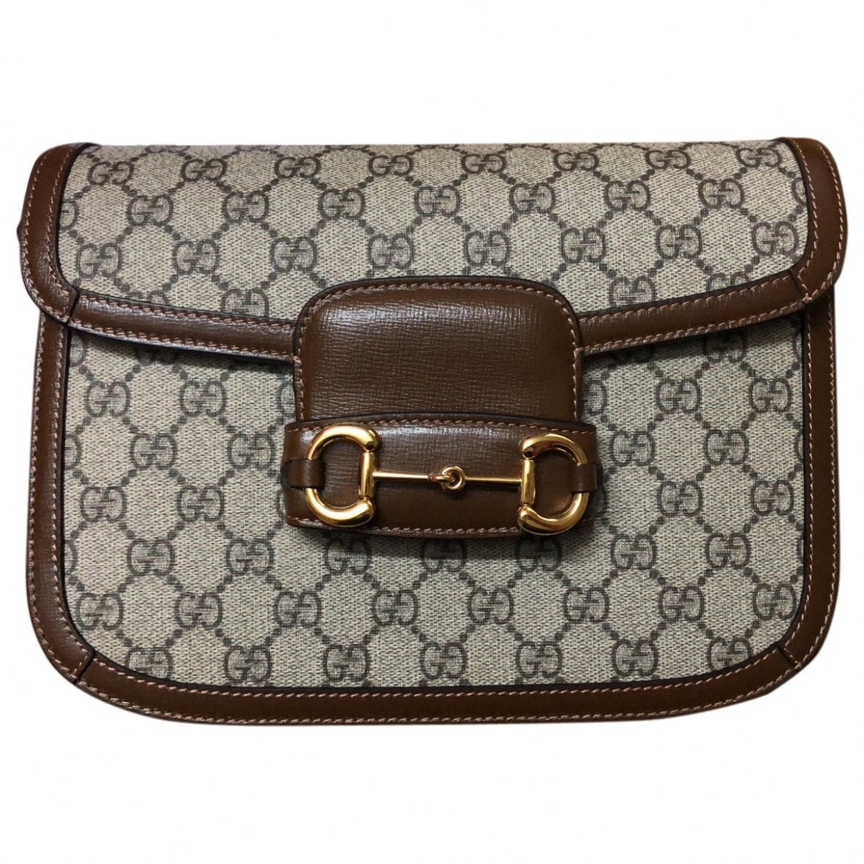 Gucci lady web brown cloth backpacks
