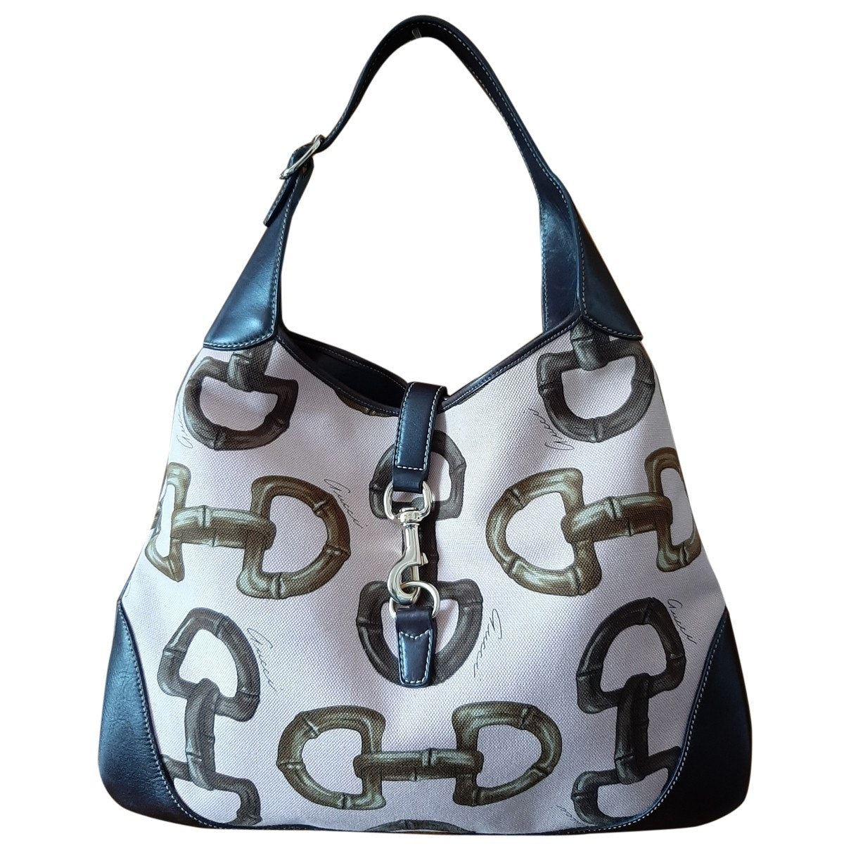 Gucci jackie pink cloth handbag