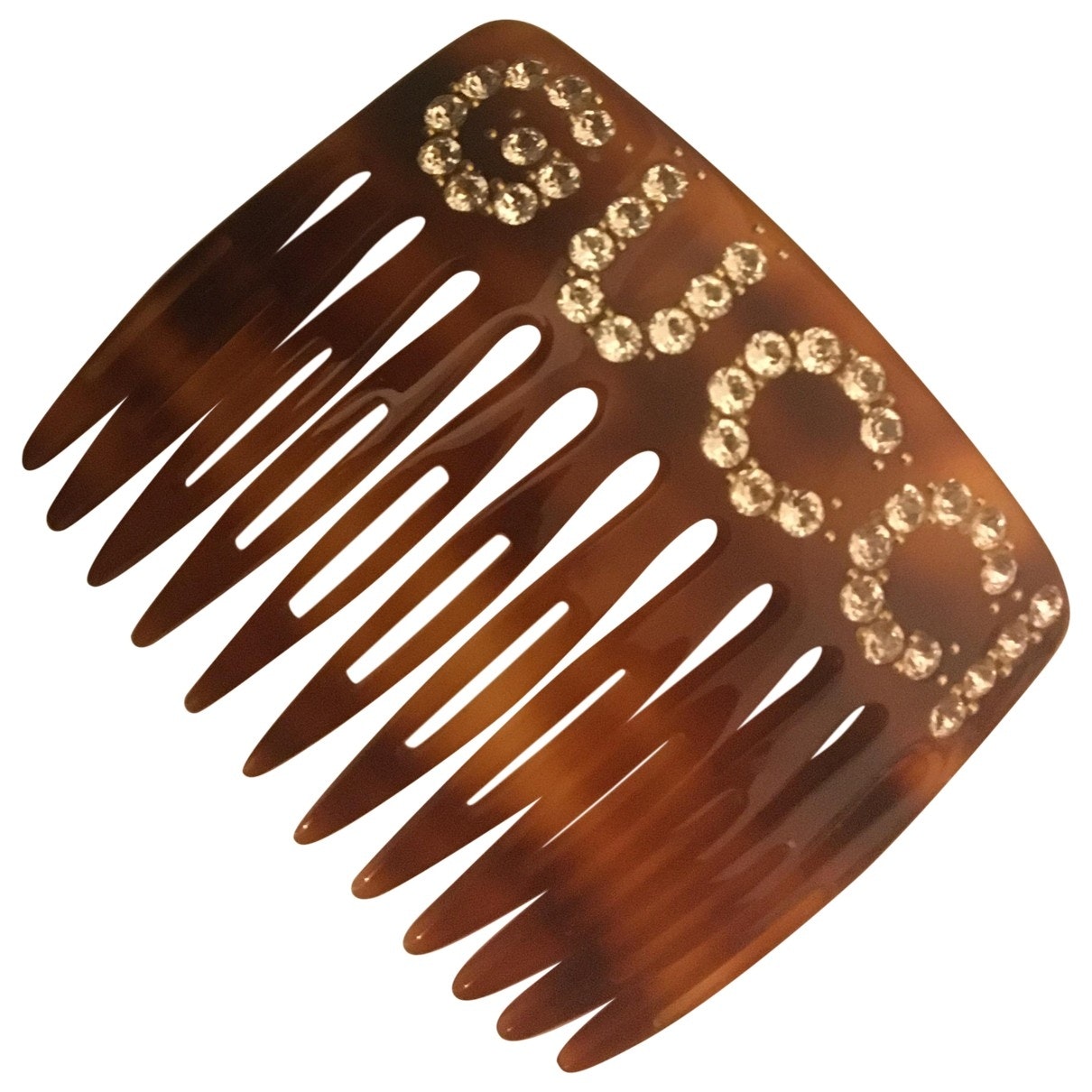 Gucci brown plastic hair accessories