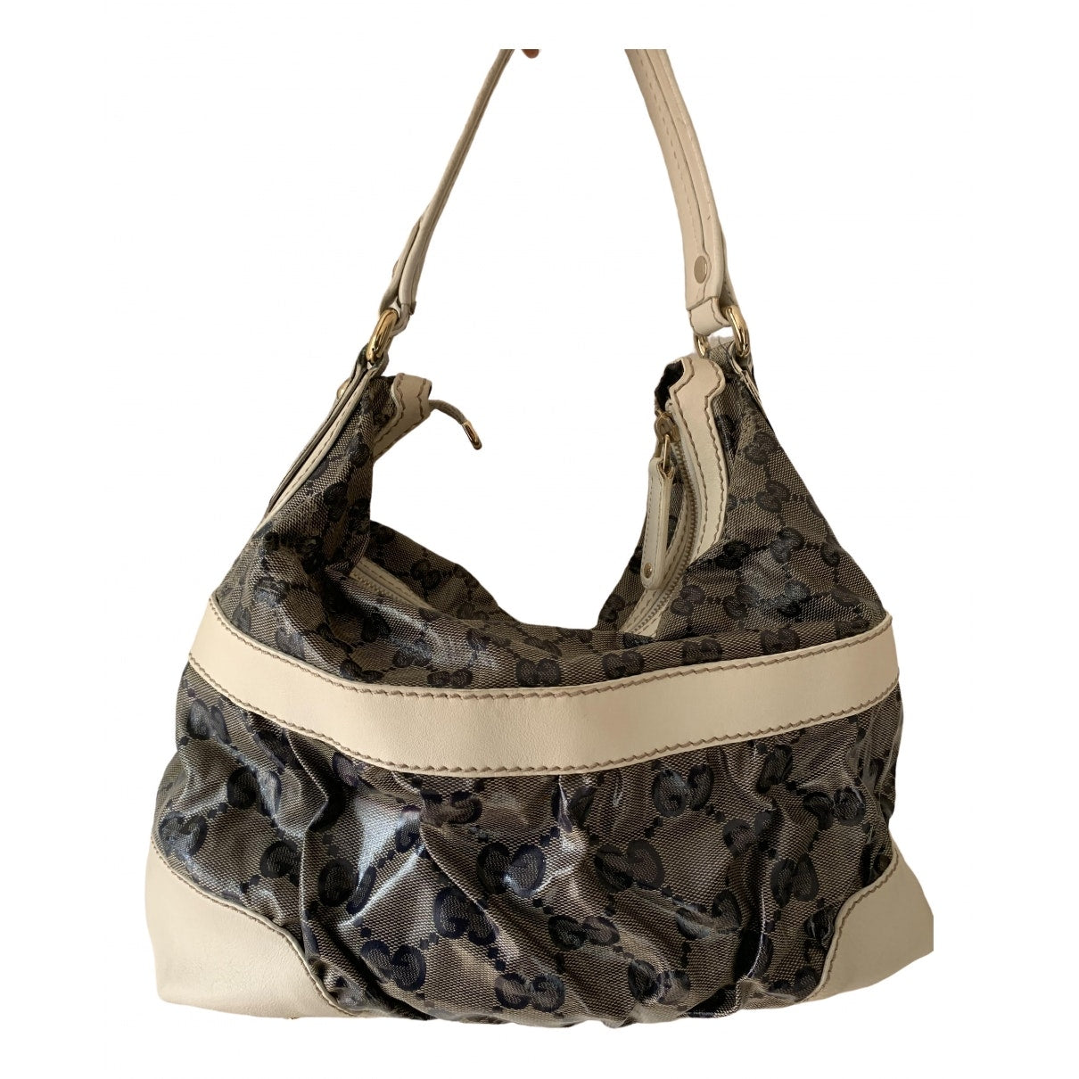 Gucci grey leather handbag