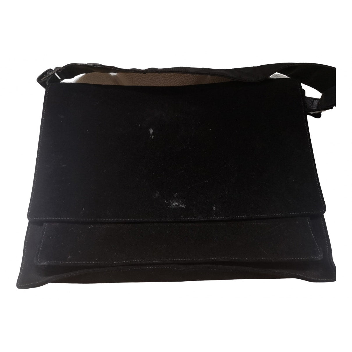 Gucci black suede handbag