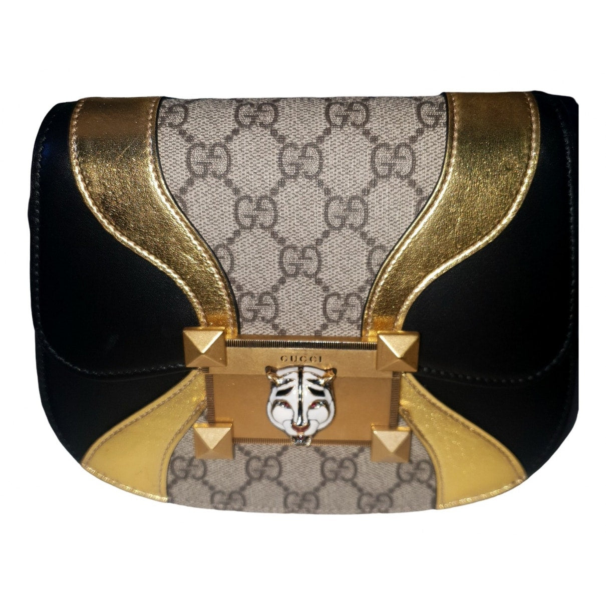Gucci osiride gold leather handbag