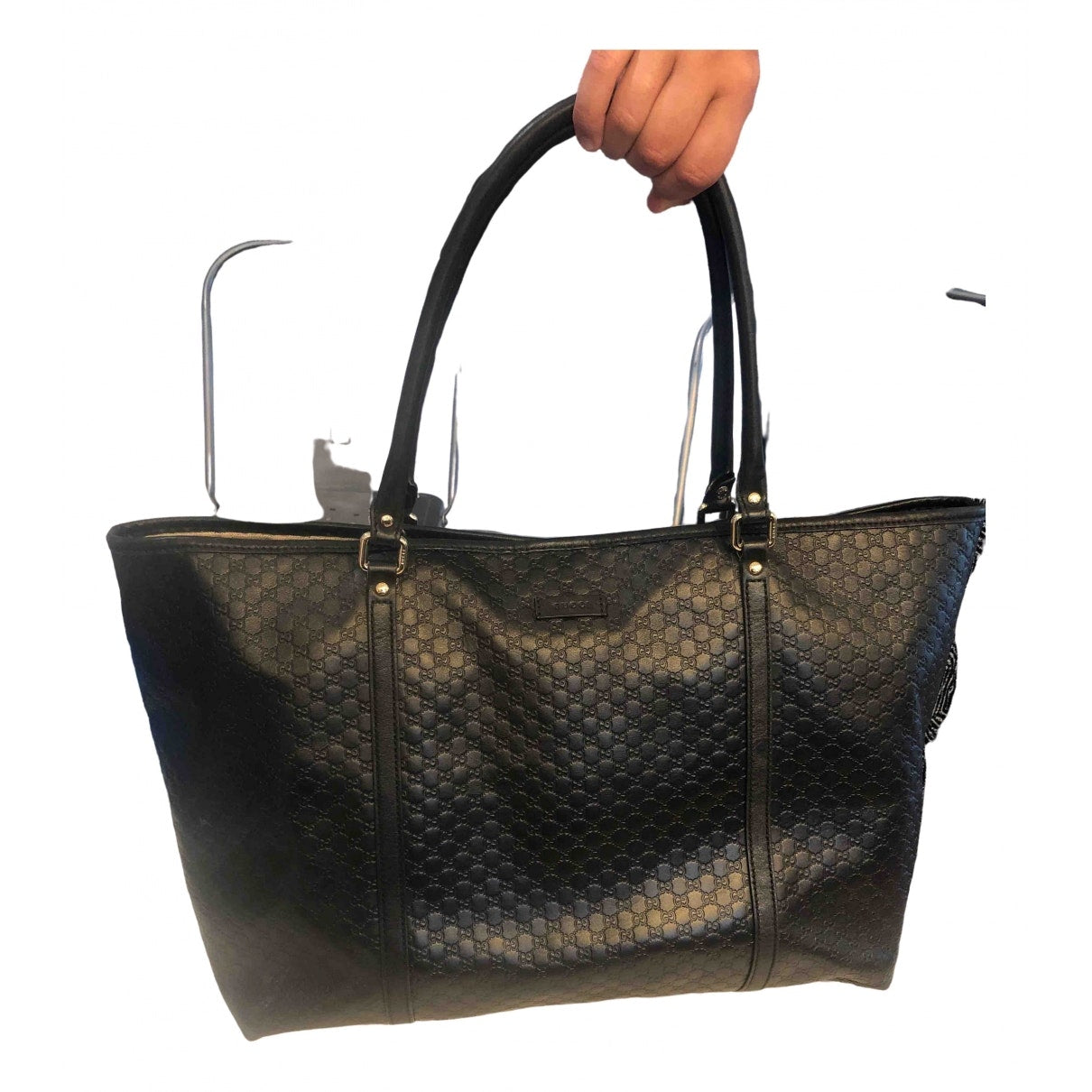 Gucci black leather handbag