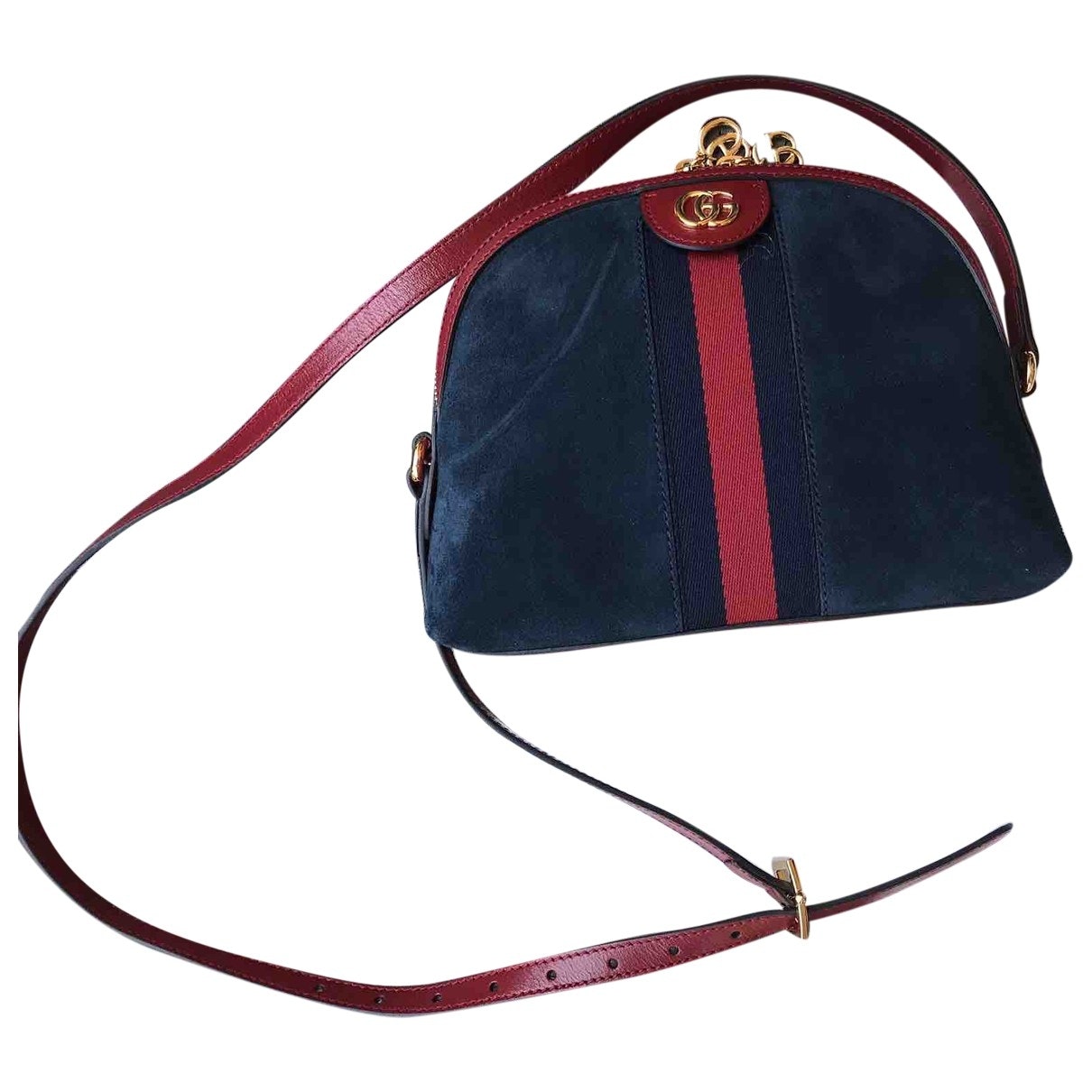 Gucci ophidia blue leather handbag