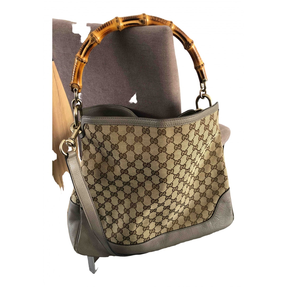 Gucci beige cloth handbag