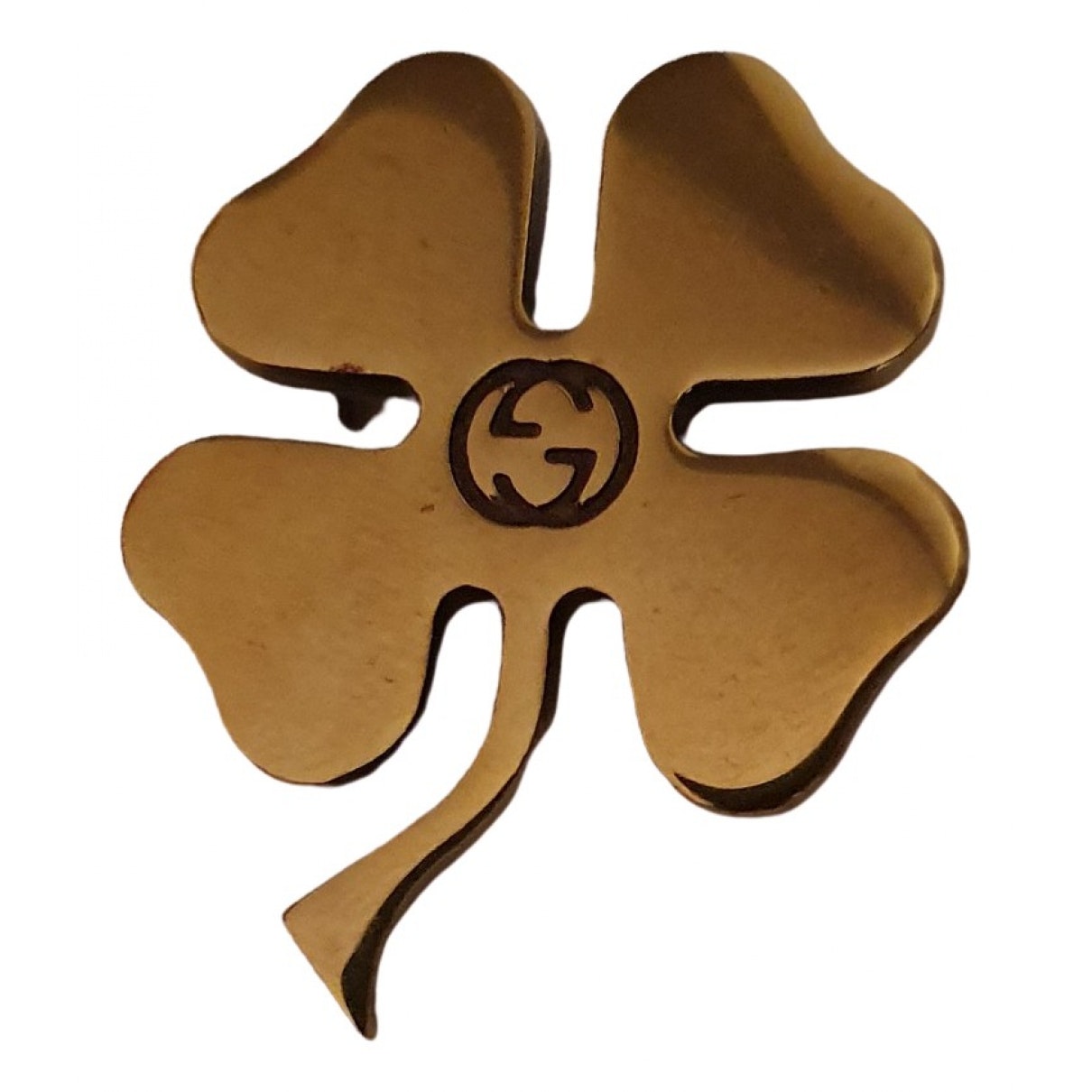 Gucci gold steel pins & brooches