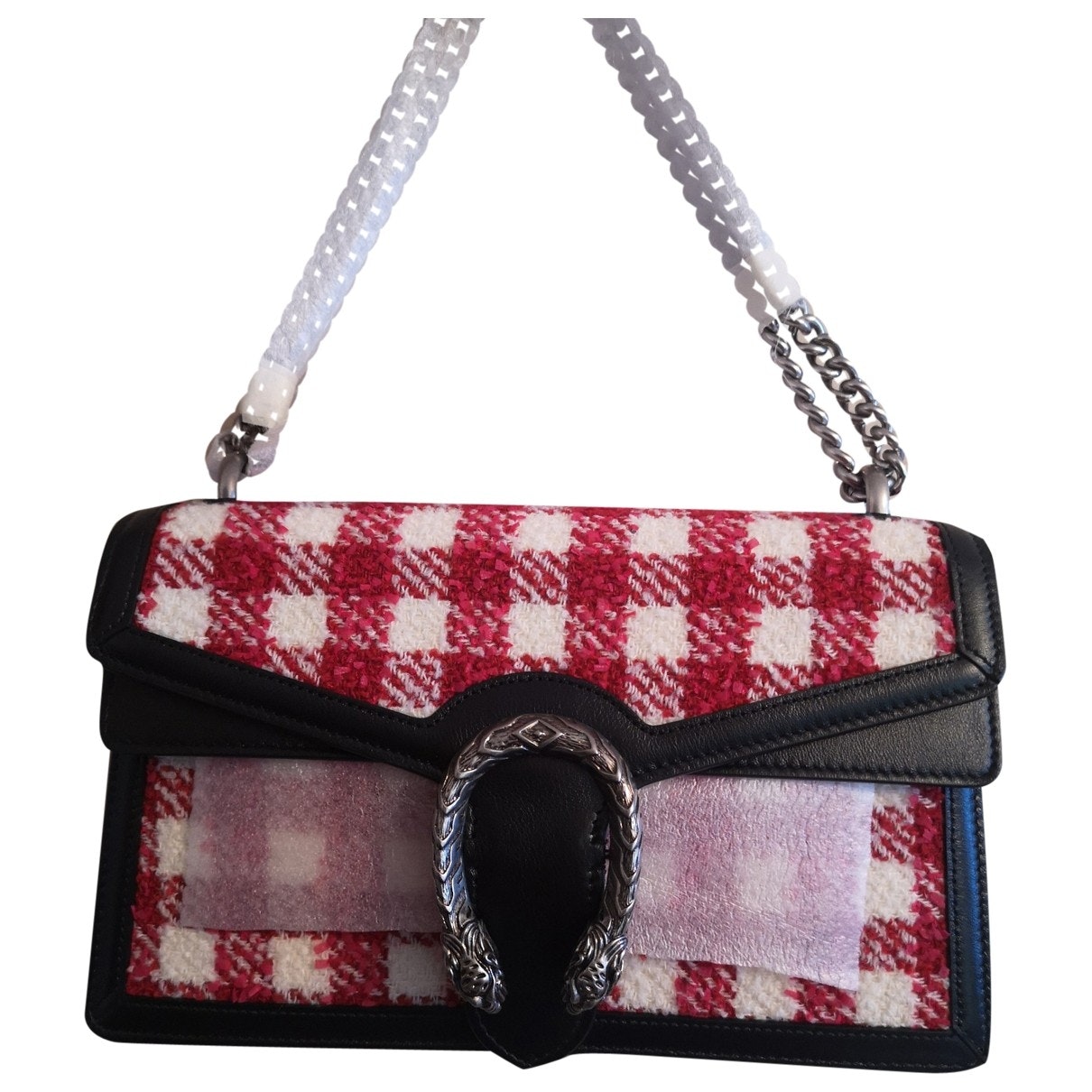 Gucci dionysus black tweed handbag