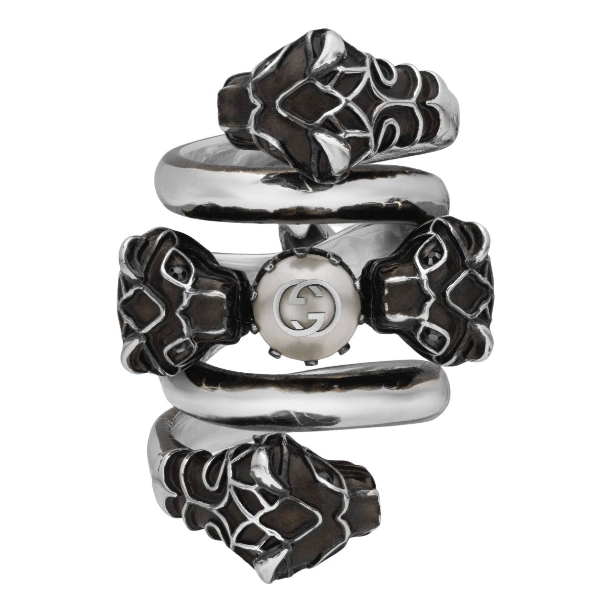 Gucci silver metal rings