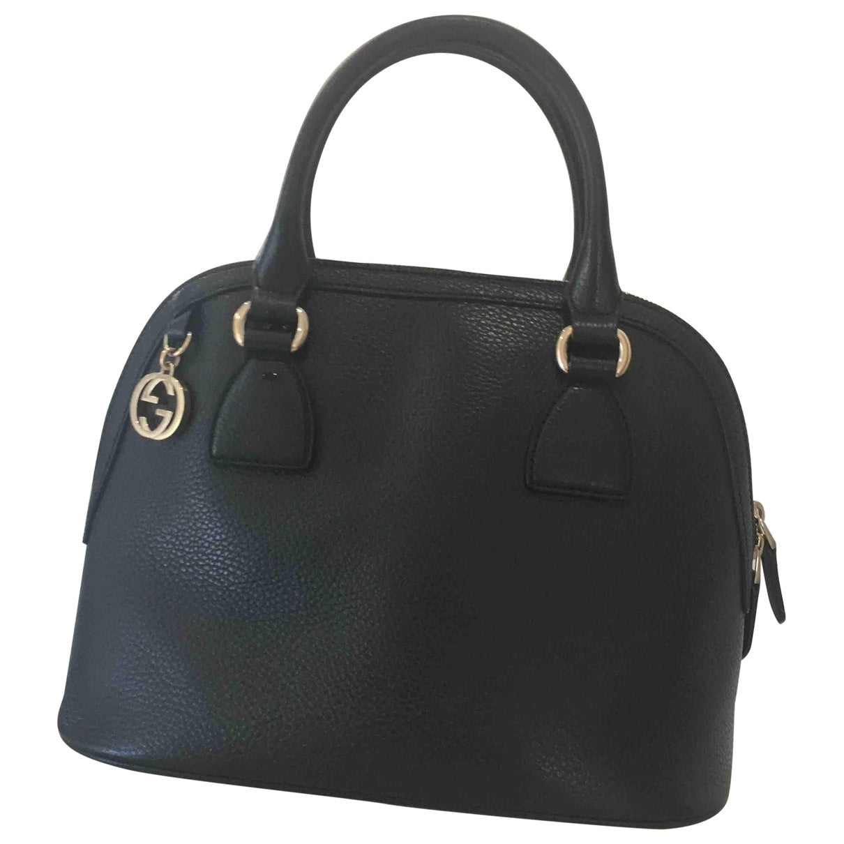 Gucci dÃ´me black leather handbag
