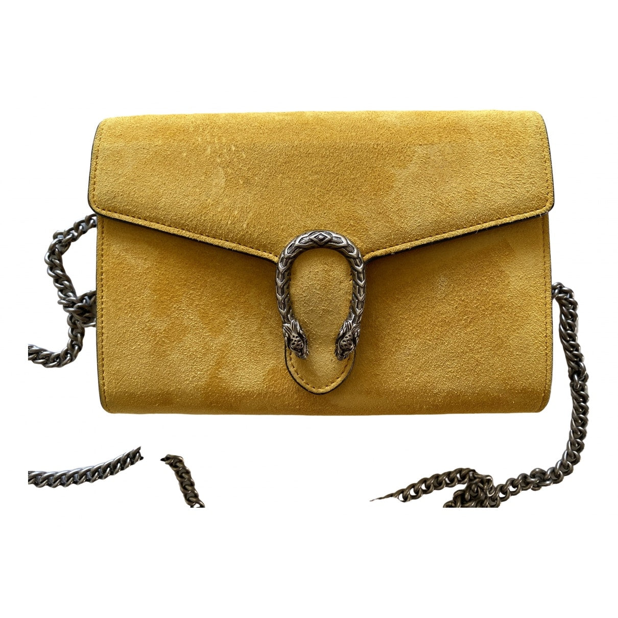 Gucci dionysus yellow suede handbag